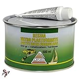Stucco in pasta per vetroresina con catalizzatore 500 ml Vetroresina in pasta ideale per carrozzeria