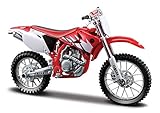 Maisto Moto Yamaha YZ450F - Modellino di moto da collezione in pressofusione, in scala 1:18, incredibilmente dettagliato, colore: rosso