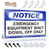 Targa in metallo con scritta "Man CABE" per cabina di emergenza, con scritta "Shut Down, Off Only", per bar, grotta e videogiochi, 20 x 30 cm