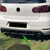 FWNT Diffusore paraurti Posteriore in Materiale ABS per V W Golf 6 MK6 GTI 2010-2013, Protezione diffusore per Labbro Posteriore Kit Corpo Spoiler per Spoiler per paraurti Inferiore
