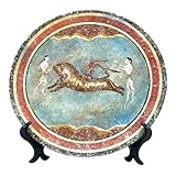 Bull Leaping Minoan Pittura Knossos Ceramica Piatto Antica Greca Ceramica Decor
