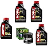 KIT TAGLIANDO FILTRO OLIO HIFLO + 4LT OLIO COMPATIBILE CON Honda NT V Deauville 650 1998 2005