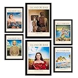 Nacnic Poster set di 6 Salvador Dali 2 Collezione di opere d'arte, Quadri decorativi per il tuo salotto, camera da letto, casa. Stampe d'arte da parete. A4 and A3