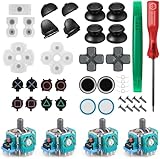 Set completo di cuscinetti di ricambio per levette del controller, compatibili con PS4, include L1 R1 L2 R2 trigger molle e cuscinetti in gomma conduttiva per riparazione pulsanti parti di ricambio
