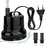 flintronic Pompa Acqua, Sommergibile Ultra-Silenzioso 25W 1200L/H Pompa per Acquario Fontane Acqua Sistemi di Circolazione per Terrari, Laghetto, Pesce Stagno,Ecc, Pompa Aspirante Inferiore