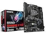GIGABYTE B550 Gaming X V2 Scheda madre - CPU AMD Ryzen 5000, VRM a 10+3 fasi, fino a 4733 MHz DDR4, 1xPCIe 4.0 + 1xPCIe 3.0 M.2, LAN 1GbE, USB 3.2 Gen 2