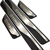 4 Pezzi Soglia Porta Battitacco per KIA Stonic 2017 2018 2019, Acciaio Inossidabile Esterno Batticalcagno Prevenire L'Usura Previene Graffi Protezione Accessori Decorativi