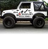 ADESIVI COMPATIBILI SUZUKI FUORISTRADA SANTANA MONTAGNE IN OMAGGIO DUE 4X4 (NERO)