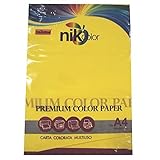 RISMA CARTA COLORATA 100 FOGLI A4 GIALLO FORTE 80 GR 210x297 MM INKSET LASER STAMPA