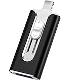 Chiavetta micro USB da 64 GB, con certificazione MFi, 8 pin, 4 in 1, flash drive 3.0 ad alta velocità, chiavetta di memoria esterna per iPhone/iPad/Android/PC, facile backup e salvataggio dei file