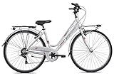 Legnano Versilia L486, City Bike Donna 28 pollici, Colore Bianco e Fucsia, Taglia 46