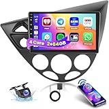 Inefala 9 Pollici Autoradio Android 15 per Ford Focus MK1 C170 1998-2005 2 DIN Schermo (2+64GB) con Wireless CarPlay Android Auto FM RDS GPS Bluetooth WiFi Comandi al Volante Telecamera Posteriore