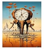 MENGE Stampe su Tela da Parete Salvador Dali Surrealismo Poster E Stampe Wall Art Canvas Painting Immagine Astratta per Soggiorno Decorazione Domestica(H,30x40cm)