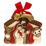 THUN - Formella con Presepe - Decorazioni Natale Casa - Formato Medio - Ceramica - 15,3 x 4 x 13 h cm