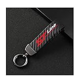 Generico Portachiavi Auto per Ford ST Line, Microfiber Anello a D Anti Perso Portachiavi Uomo Donna