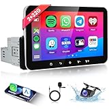 2GB 32GB 1 Din Android Autoradio con Schermo Wireless Carplay Android Auto, 7 Pollici Touch Screen Stereo Auto 1 Din con Bluetooth, WiFi Navigatore GPS, Mirror Link, FM Radio + Telecamera Posteriore