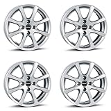 4x Cerchi Borbet LV4 5.5x15 ET40 4x100 crystal silver compatibile con Nissan 100NX Micra Note Pixo