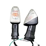 Yecnecty Per Kawasaki Ninja ZX-6R 1000 KLE 500/650 VERSYS Z750S KLR 650 1 Paio Lente Bianca Indicatore di Direzione Moto Lampeggiatori Indicatore Anteriore e Posteriore