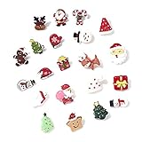 GOIYZTTR 21 Pezzi Mini Spille Natalizie, Babbo Natale Pupazzo di Neve Orso Albero di Natale Renna Spilla di Natale Set per Natale e Tema del Festival Invernale, Stili Misti