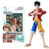 Bandai - Anime Heroes - One Piece - Figura Anime Heroes da 17 cm - Rufy - Monkey D. Luffy - Licenza ufficiale One Piece - Figura articolata di Rufy - Giocattolo per bambini dai 4 anni in su - 37008