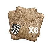 ZStyle Set SEDUTE Paglia MOD 998 37x37 cm Seduta Sedile Ricambio Telaio Fondo per Sedie Impagliate Sedia + FELTRINI Omaggio (6 Pezzi)