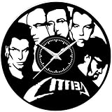 Fusorario Disco Orologio in Vinile da Parete LP 33 Giri Silenzioso Idea Regalo rock music caricatura Litfiba