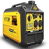 Aceup Energy 3400W Generatore Inverter Generatore di Corrente Benzina con Display Digitale, Prese Multiuso, Modalità Eco, per il Campeggio, L'esterno, L'uso domestico, Portatile e Silenzioso