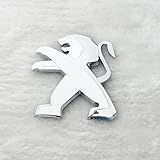 DLXYZML Emblema Logo per Peugeot 308 CC 2011 2012 2013 2014 2015,Nero/Argento Ricambio Emblema Stemma Cofano Anteriore Bagagliaio Posteriore Adesivi ABS Accessori Decorazione Styling Modifica Auto