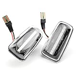 QKLsudua 1 paio di indicatori anteriori per parafanghi anteriori, compatibili con Peu-geot 306 106 406 806 Expert Partner, compatibile con Ci-troen Ber-lingo Jum-py Saxo Xantia-Crystal bianco