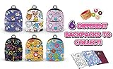 Joy Toy-Bagz4Fashion-Mini 9 x 5 cm, con 5 Diversi Articoli di cancelleria all'Interno dello Zaino, 7 x 5 x 10 cm, Multicolore, 37962