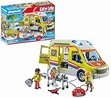 PLAYMOBIL City Life 71202 Ambulanza, con luci e Suoni, Giocattolo dai 4 Anni