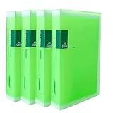 TUKA-i-AKUT [4x] PP Portalistino A5, un totale 160 Tasche Trasparenti, traslucida copertina. Presentazione e archiviazione di documenti, per ufficio casa scuola. Set di 4 in Verde Colore, TKD8032-4x