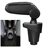 LP Trade Bracciolo centrale per 500 l fase 1 | Accessorio per console di stoccaggio e poggiapolsi con vano organizzatore, pezzo di ricambio interno per auto, similpelle nera, cuciture bianche