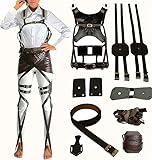 Generico Kraja Equipaggiamento Cosplay cintura mikasa levi Eren di manovra Tridimensionale atrezzatura per l'Armata Ricognitiva per i Fan di Atta giganti(Equipaggiamento)