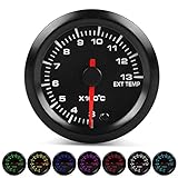 Zohisin analizzatore di gas di scarico calibro egt 17 0 × 13 0 × 8 misuratore di temperatura del gas di scarico 2 pollici 52 mm 300 1300 retroilluminazione a colori dc10 15 V per 12 V