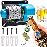 Apribottiglie da parete, apribottiglie da banco della birra, con conteggio preciso dei numeri, apriscatole manuale, per cucina, bar, ristorante, amante della birra, regalo (A)