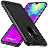 iVoler Cover per Huawei Mate 20, [Protezione Antiurto di Grado Militare] Custodia Sottile Morbida in Silicone TPU Anti-Impronte Anti-Graffio Protettiva Case, Nero