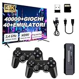 Zikynn X2 Plus Console di gioco retrò – 2 controller wireless 2,4 GHz, 128 GB, oltre 40.000 giochi classici, uscita HDMI 4K, sistema EmuELEC 4.3 – regalo perfetto per bambini e adulti