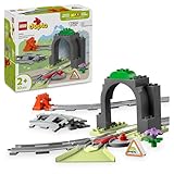 LEGO DUPLO Town Pack di Espansione Tunnel e Binari Ferroviari - Gioco Didattico con 10 Pezzi di Rotaie, Scambio a 2 Vie e Mattoncino Interattivo - Regalo per Bambini e Bambine da 2 Anni in su - 10425