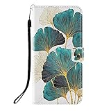 Sunrive Cover compatibile con Meizu M5C, Custodia con supporto di stand e in Pelle artificiale per carte di credito Portafoglio Flip Chiusura Magnetica bumper(Q foglia)