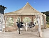 QUICK STAR - Tetto di ricambio per gazebo Sahara, 4 x 4 m, colore: Sabbia