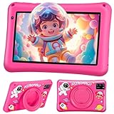 BRILLAR Tablet Bambini 7 Pollici,Android 13 Tableta,8(4+4) GB RAM, 64GB ROM(TF card 256 GB),Octa-Core,Controllo Parentale,WIFI,Tablet per Bambini con Custodia(Rosa)