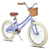 JOYSTAR 20 pollici bicicletta per bambini con ruota di allenamento e cestini, bicicletta per bambini per 6-9 anni ragazze, viola…