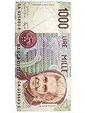 STAMPATEK Telo Mare Mille Lire Asciugamano in Microfibra e Cotone Assorbente Leggero 75x150 cm 1000 Lira