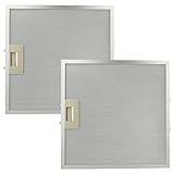 vhbw 2x filtro anti-grasso compatibile con Ikea UDDEN HW320, HOO640AL, HOO600S, HOO610AL cappa da cucina - 32 x 32 x 0,85 cm, metallo