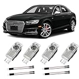 Sylswx 4 Pezzi Luci Proiettore Porta per A1/A3/A4/A5/A6/Q3/Q5/Q7/A7/A8/R8/TT, Luci Portiera Auto illuminazione d'ingresso, Luce LED di Benvenuto accessories