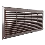 La Ventilazione AR5023M Griglia Plastica Rettangolare da Sovrapporre, Marrone, 500 x 227 mm