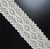2,7 m cotone uncinetto bordi di pizzo Trim nastro 7 cm larghezza vintage avorio crema passamanerie Edge tessuto ricamato applique cucito fai da te Craft abito da sposa abbellimento party Decor vestiti