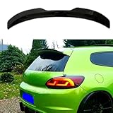 LohxA Spoiler Posteriore per alettone sul Tetto dell'auto per VW Scirocco Standard 2008-2019, Spoiler Posteriore per berlina in ABS, Nero Lucido/Aspetto in Fibra di Carbonio,Gloss Black-09-14