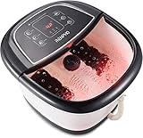 RENPHO Pediluvio piedi con Riscaldamento Veloce Massaggio Automatico e Potenti Getti di Bolle, Rulli Massaggianti shiatsu Motorizzati, Pedicure per Piedi Stanchi, Temperatura Regolabili